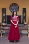 Ka 1255 Faux Blooming With Embroidery Work Gown Collections